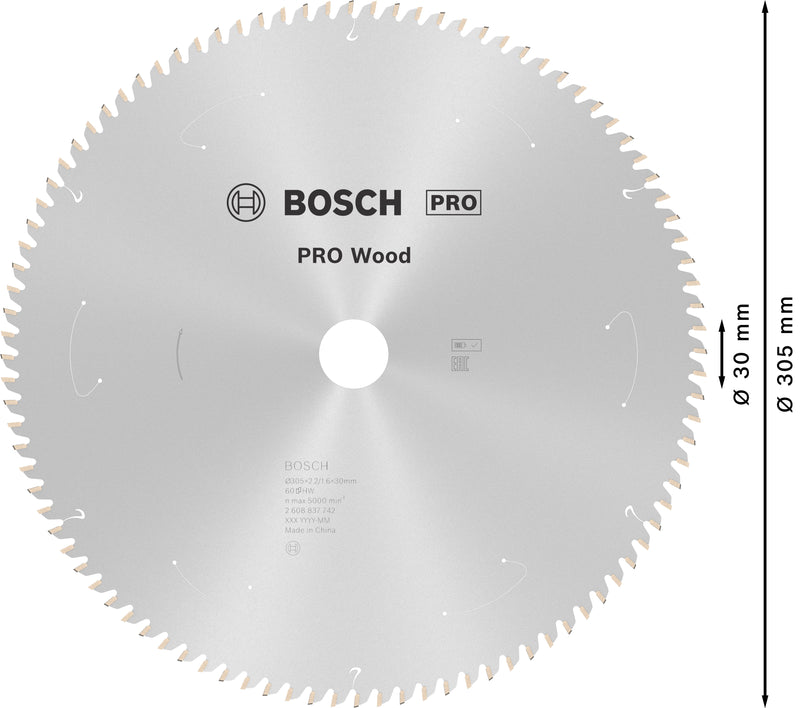 Hoja de sierra circular Bosch ST WO B 305x30 T60