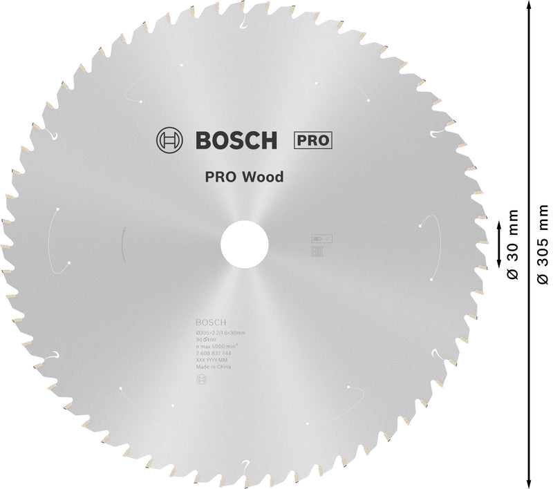 Hoja de sierra circular Bosch ST WO B 305x30 T96