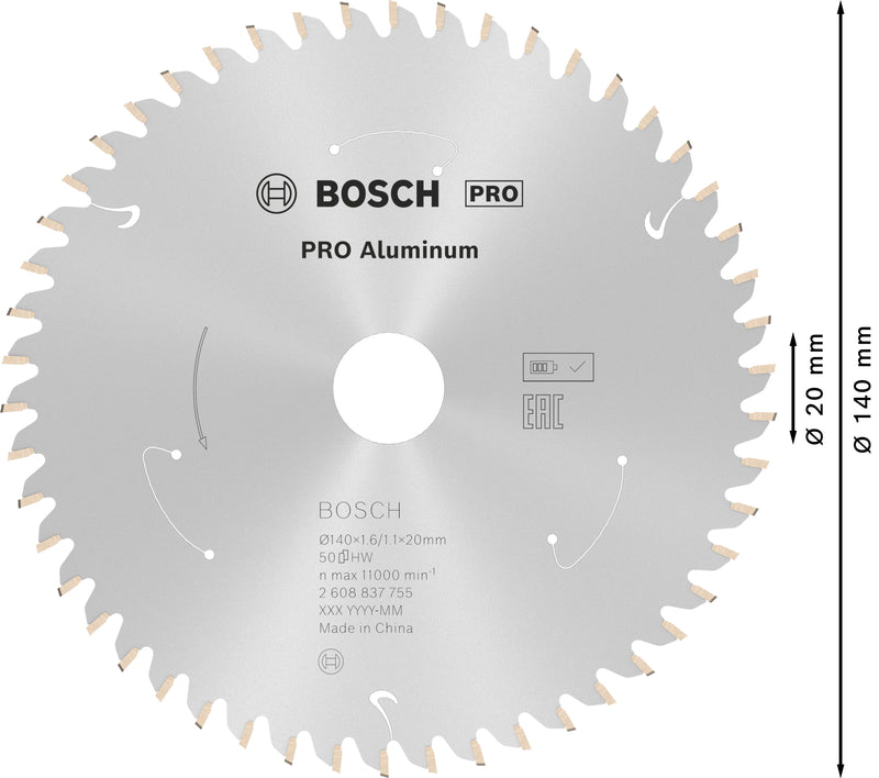 Bosch Circular Saw Blade ST AL H 140x20 T50