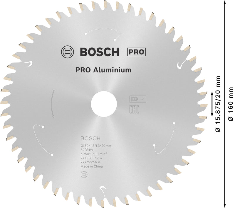 Bosch Circular Saw Blade ST AL H 160x20 T52
