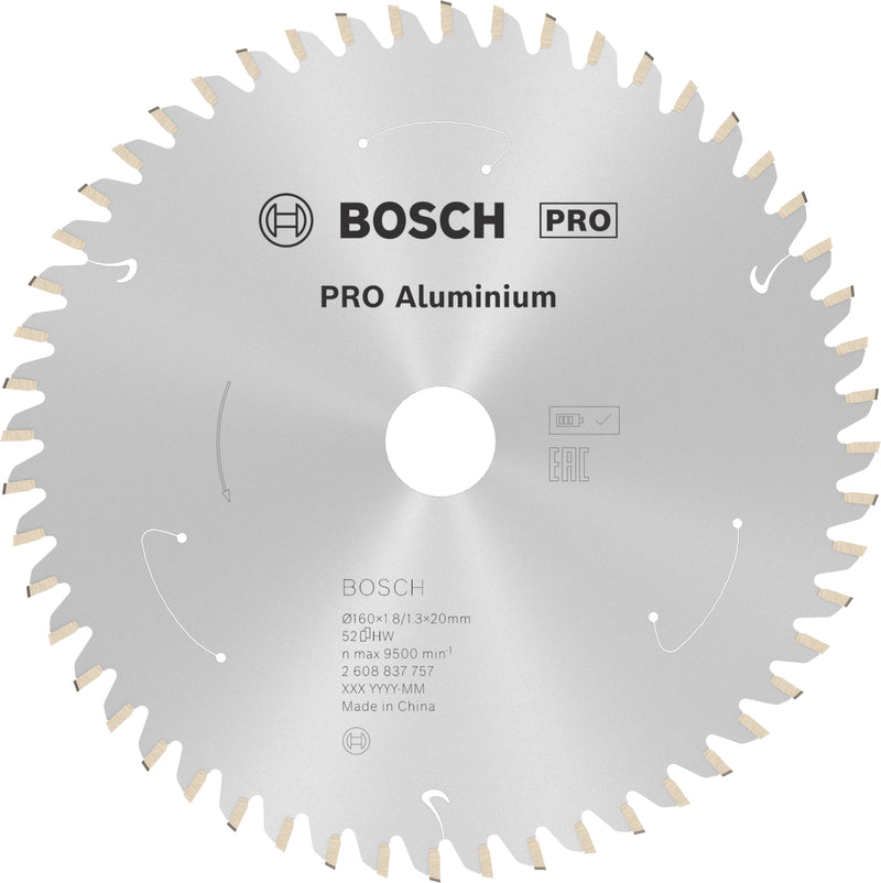 Bosch Circular Saw Blade ST AL H 160x20 T52