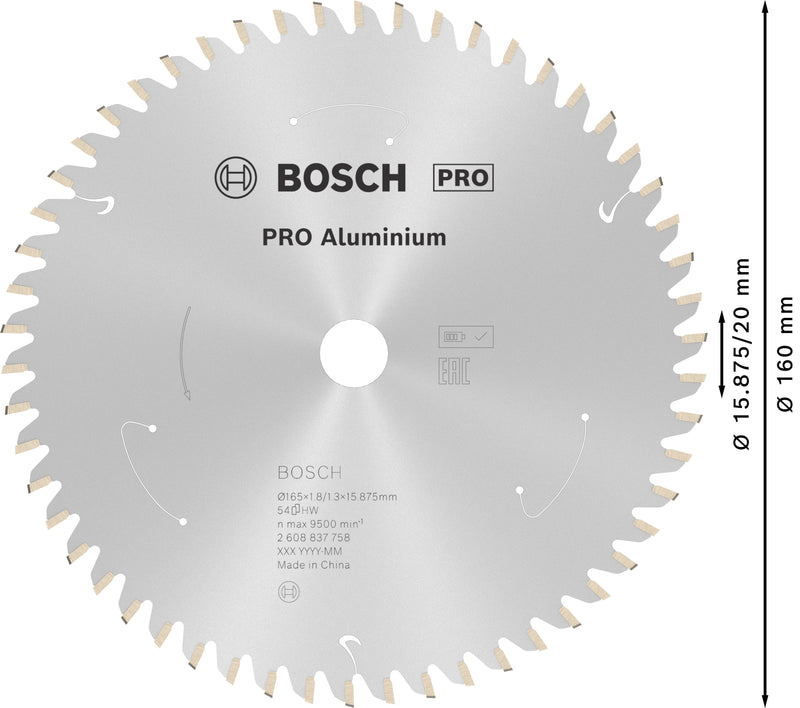 Bosch Circular Saw Blade ST AL H 165x16 T54