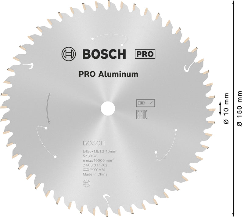 Bosch Circular Saw Blade ST AL H 150x10 T52