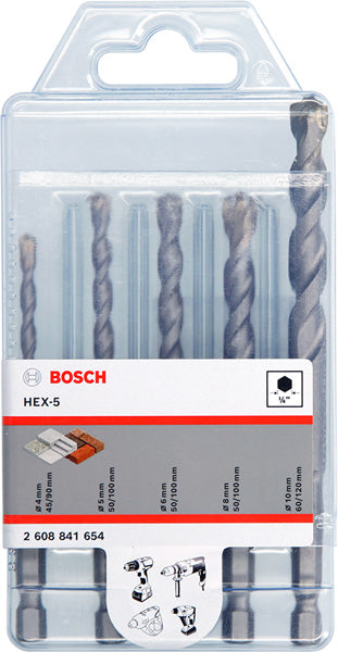 Juego de brocas Bosch Hex-5