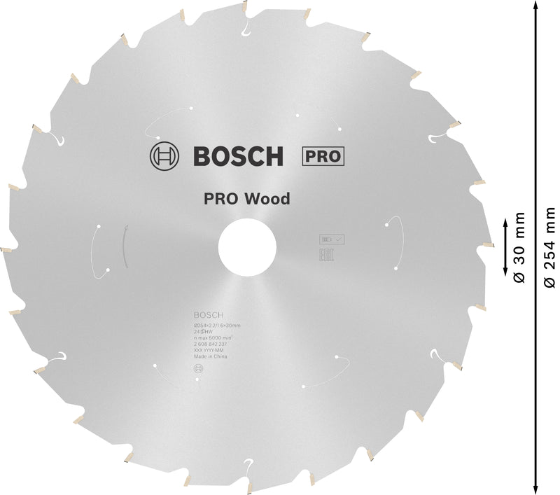 Bosch Cordls Standard para madeira 254X2.2/1.6X30X