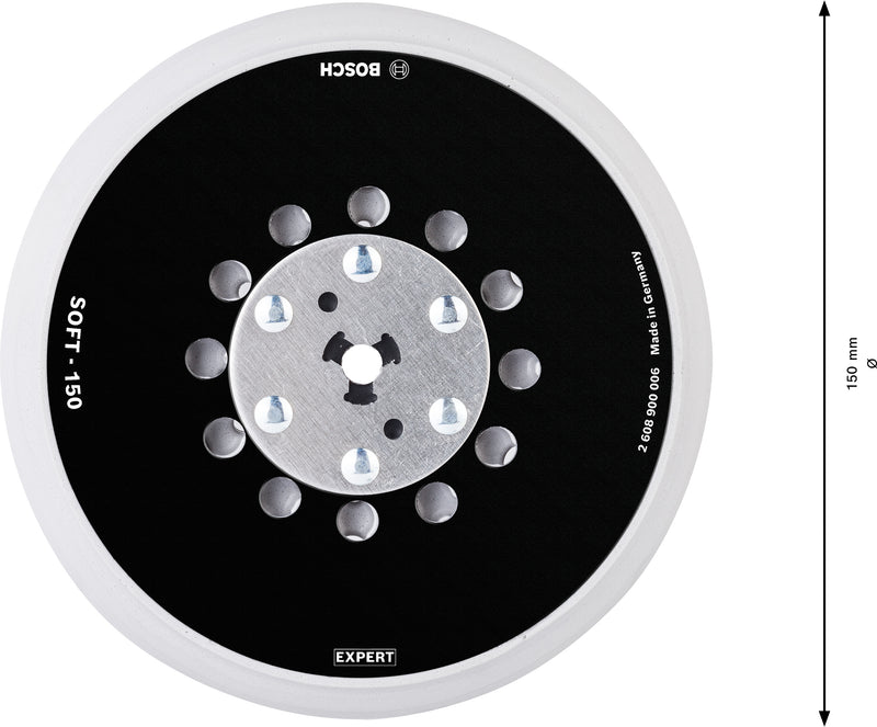 Lixa multifuros Bosch macia, 150 mm