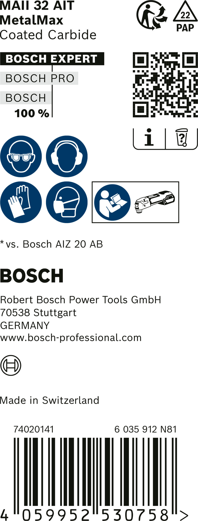 Bosch Plunge cutting blade RBE- 10ER MAII32 AI