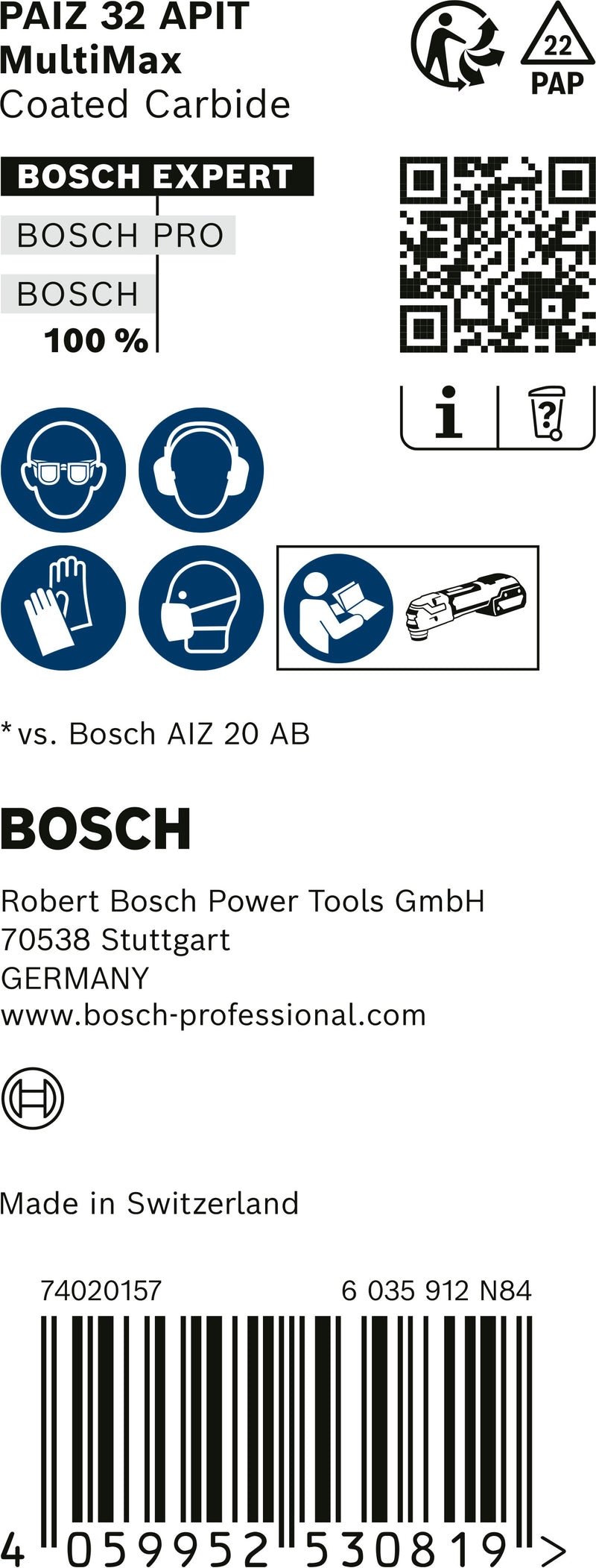 Bosch Plunge cutting blade RBE- 10ER PAIZ32API