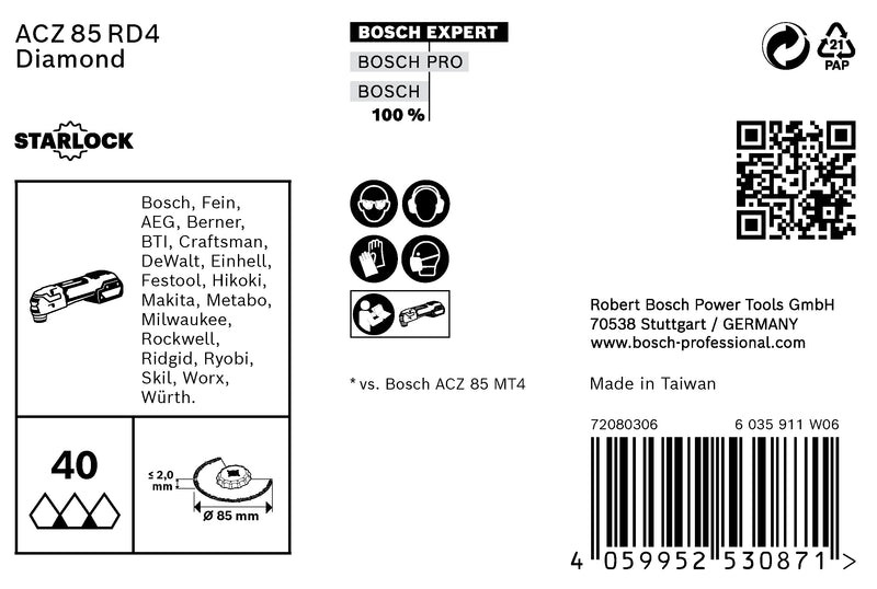 Bosch Diamond segment RBE- 10ER ACZ 85 RD4