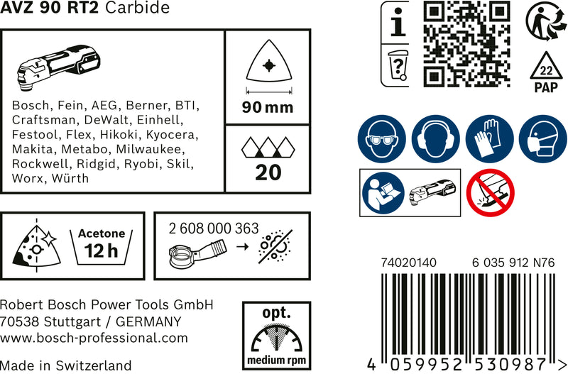 Bosch Sander Plate RBE- 10ER AVZ90 RT2