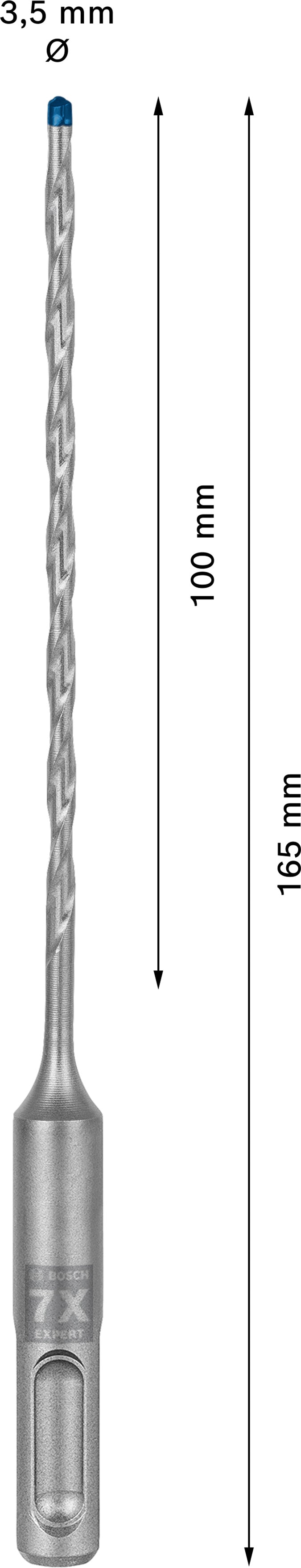 Broca para taladro percutor Bosch SDSplus 7X 1 ud. 3,5 x 165