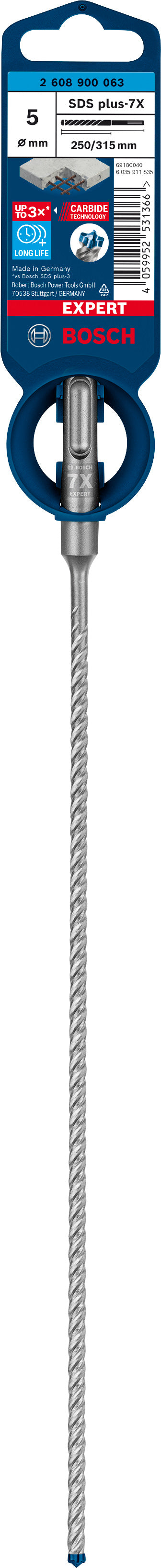 Broca para taladro percutor Bosch SDSplus 7X 1 ud. 5x315