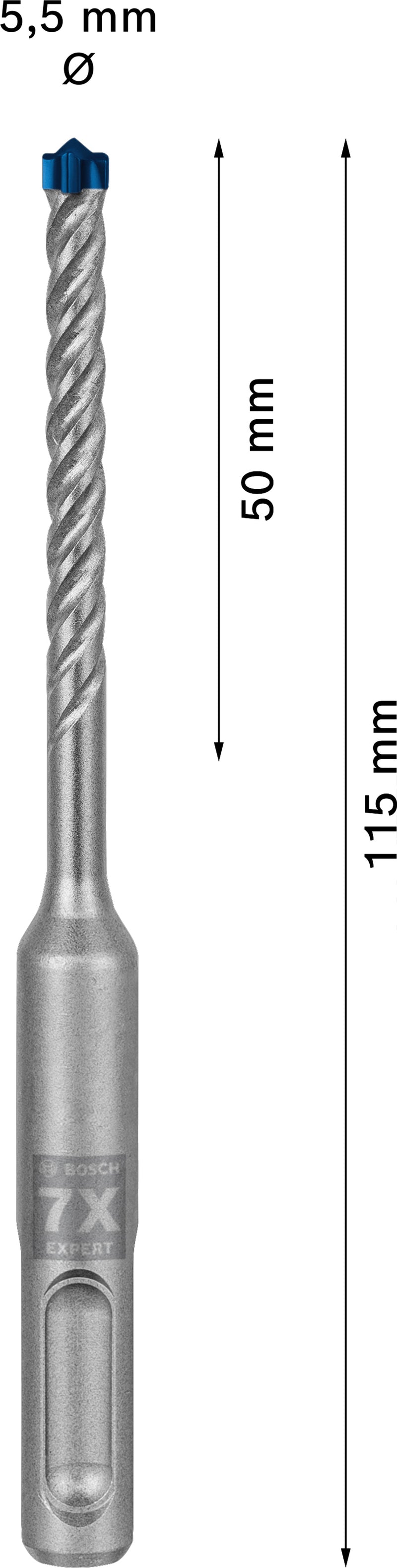 Bosch SDSplus hammer drill bit 7X 1PC 5.5X115
