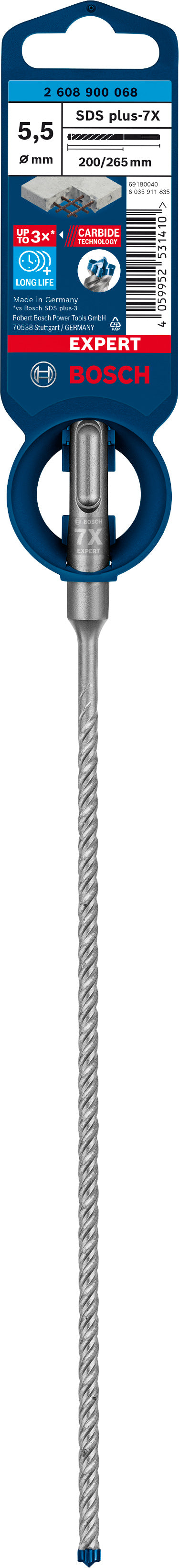 Bosch SDSplus hammer drill bit 7X 1PC 5.5X265