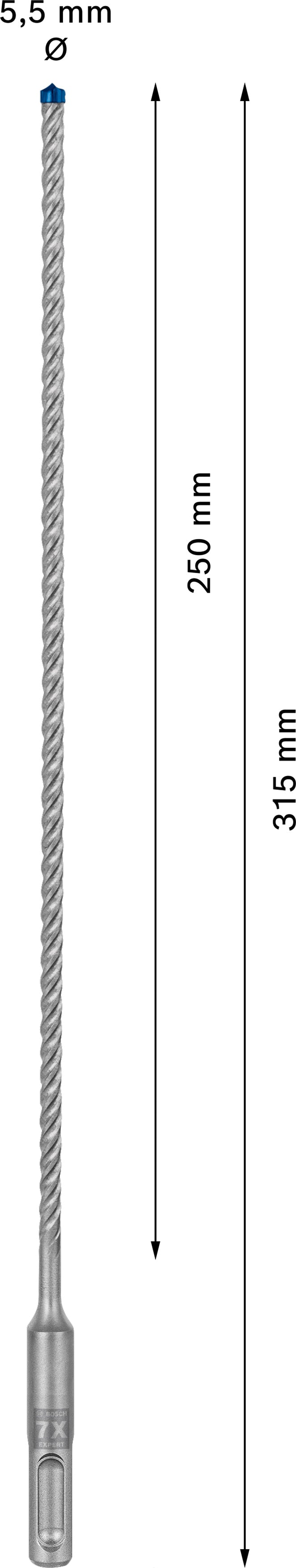 Bosch SDSplus hammer drill bit 7X 1PC 5.5X315
