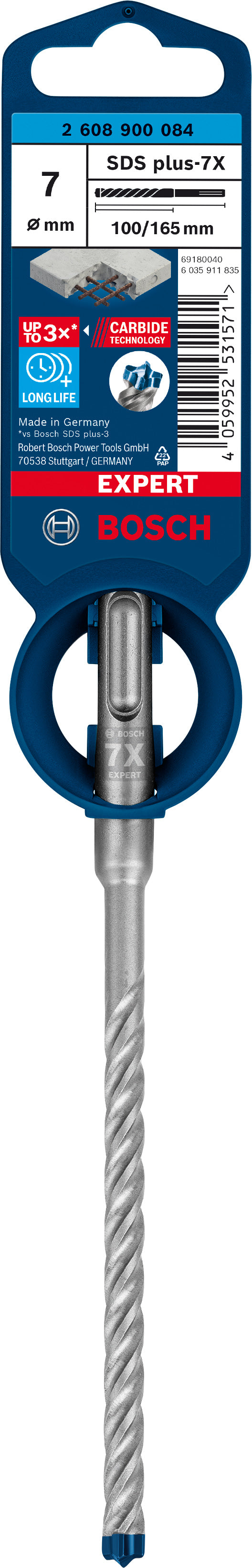 Bosch SDSplus hammer drill bit 7X 1PC 7X165