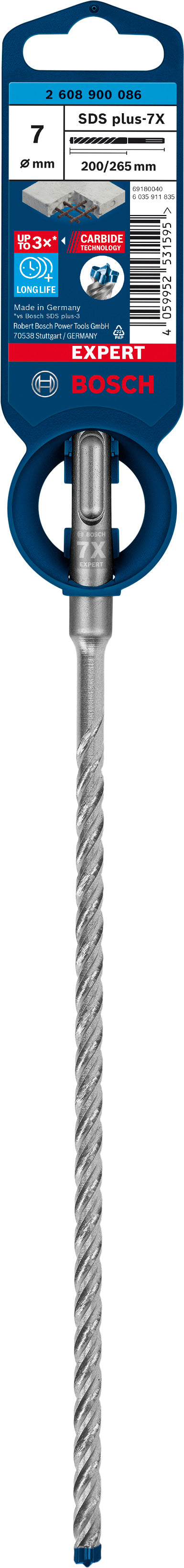 Bosch SDSplus hammer drill bit 7X 1PC 7X265