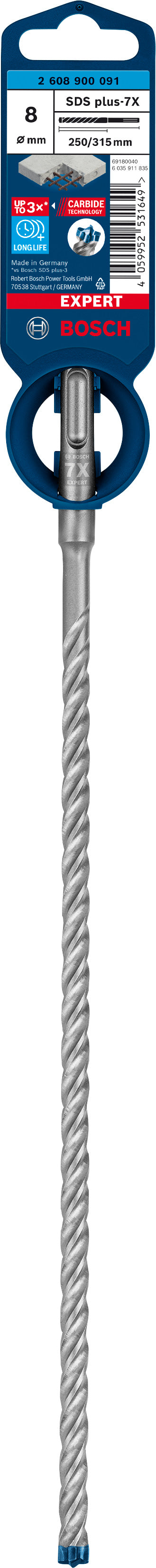 Bosch SDSplus hammer drill bit 7X 1PC 8X315