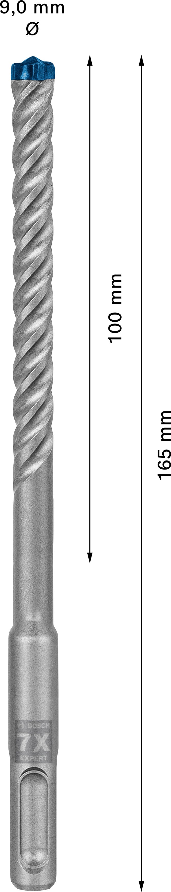 Bosch SDSplus hammer drill bit 7X 1PC 9X165