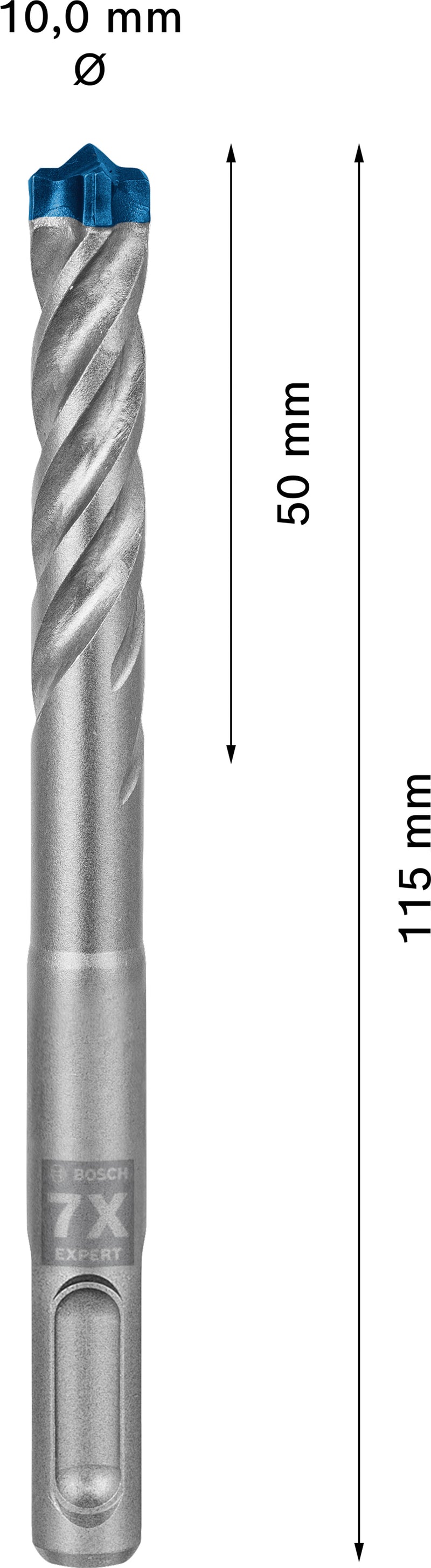 Broca para taladro percutor Bosch SDSplus 7X 1 ud. 10 x 115