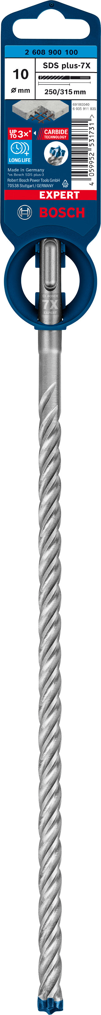 Broca para taladro percutor Bosch SDSplus 7X 1 ud. 10 x 315