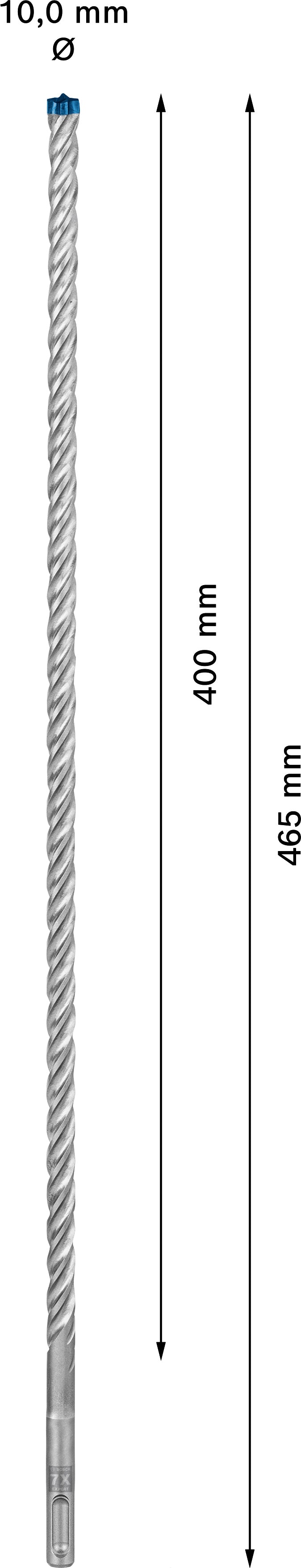 Broca para taladro percutor Bosch SDSplus 7X 1 ud. 10 x 465
