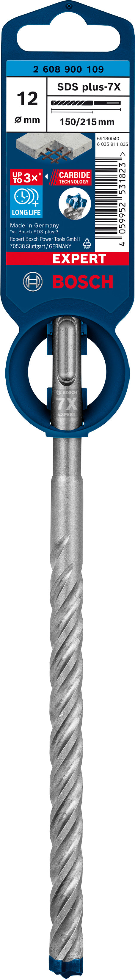 Broca de martelo Bosch SDSplus 7X 1PC 12X215