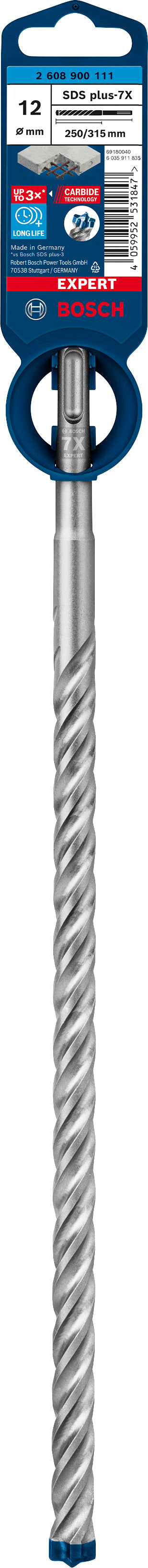 Broca de martelo Bosch SDSplus 7X 1PC 12X315