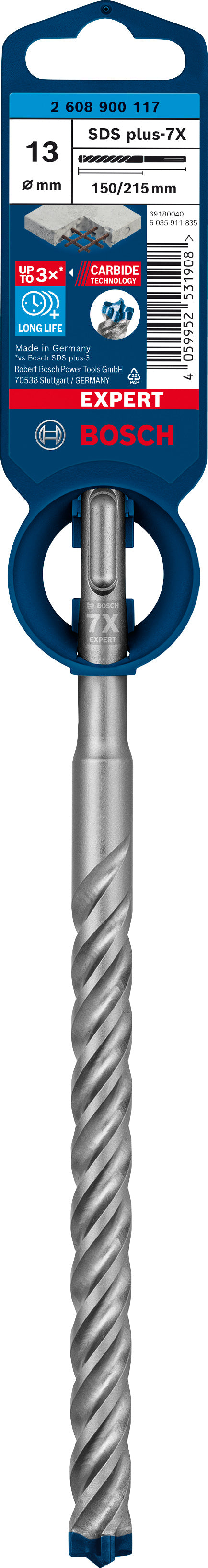 Broca de martelo Bosch SDSplus 7X 1PC 13X215