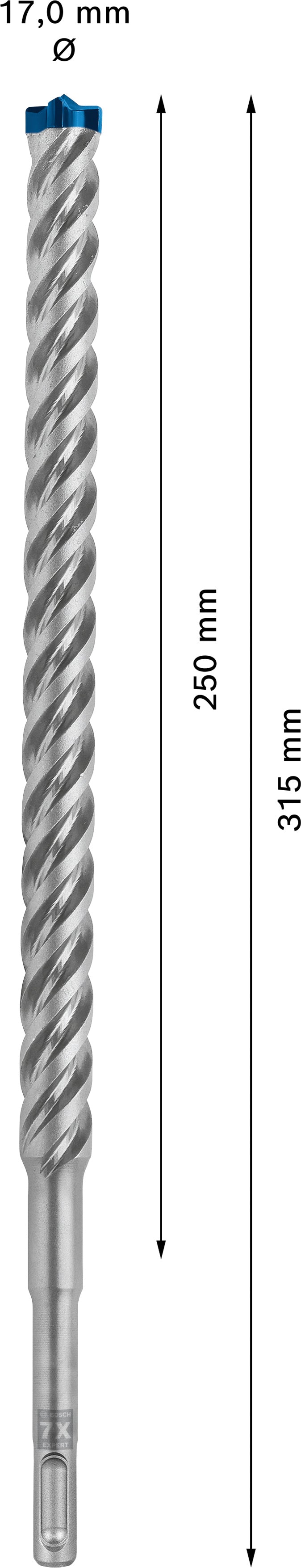 Broca de martelo Bosch SDSplus 7X 1PC 17X315