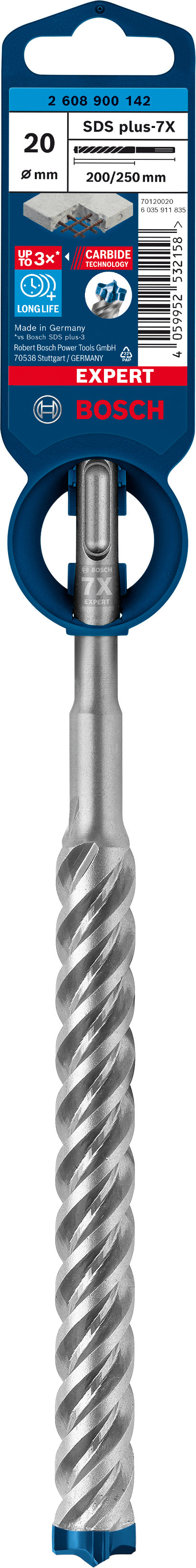 Bosch SDSplus hammer drill bit SDS plus-7X 1pc