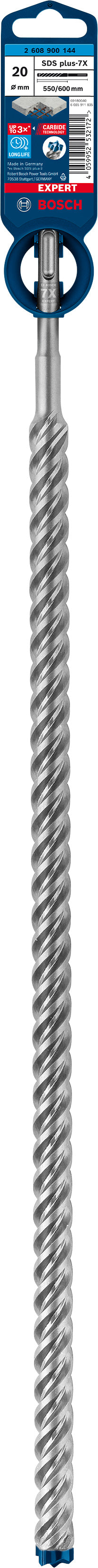 Broca para taladro percutor Bosch SDSplus 7X 1 ud. 20 x 600