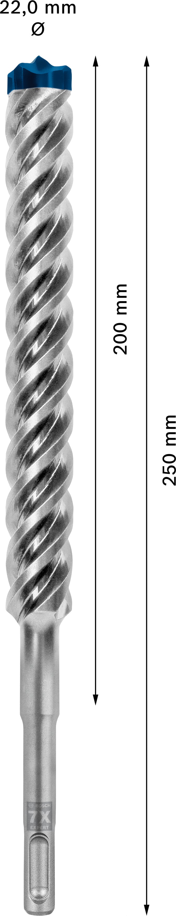 Bosch SDSplus hammer drill bit 7X 1PC 22X250