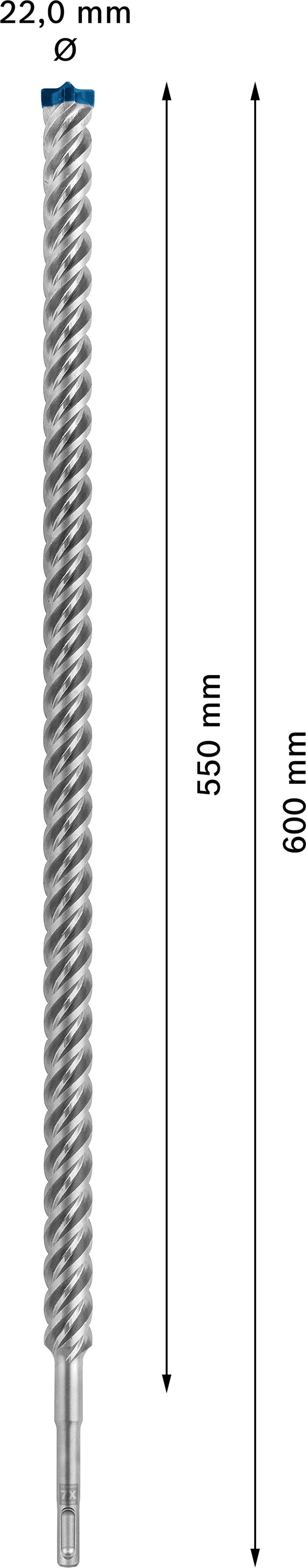 Bosch SDSplus hammer drill bit 7X 1PC 22X600
