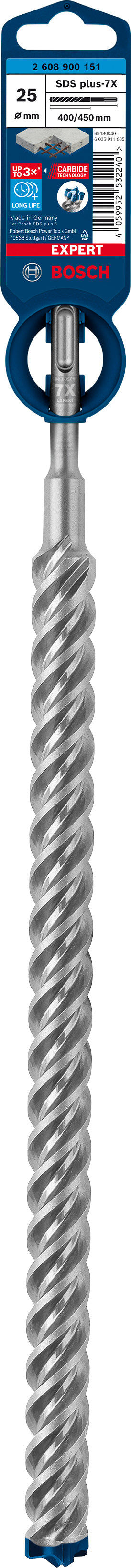 Bosch SDSplus hammer drill bit 7X 1PC 25X450