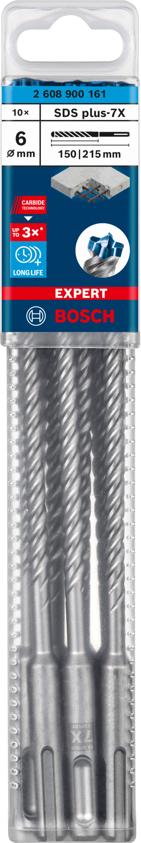 Bosch SDSplus hammer drill bit 7X 10PCS 6X215