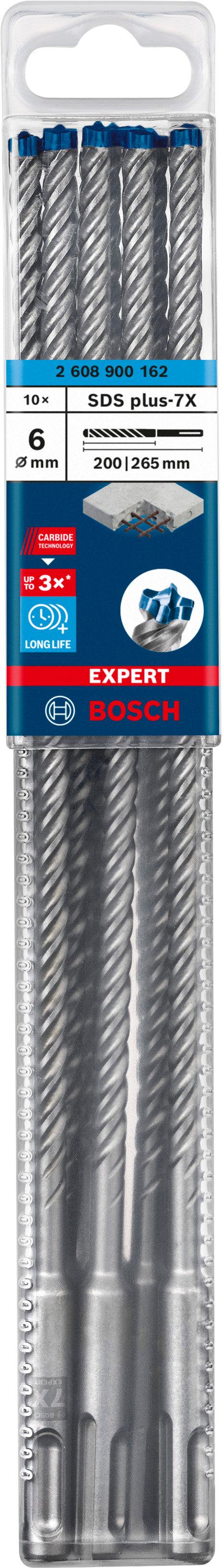 Bosch SDSplus hammer drill bit 7X 10PCS 6X265
