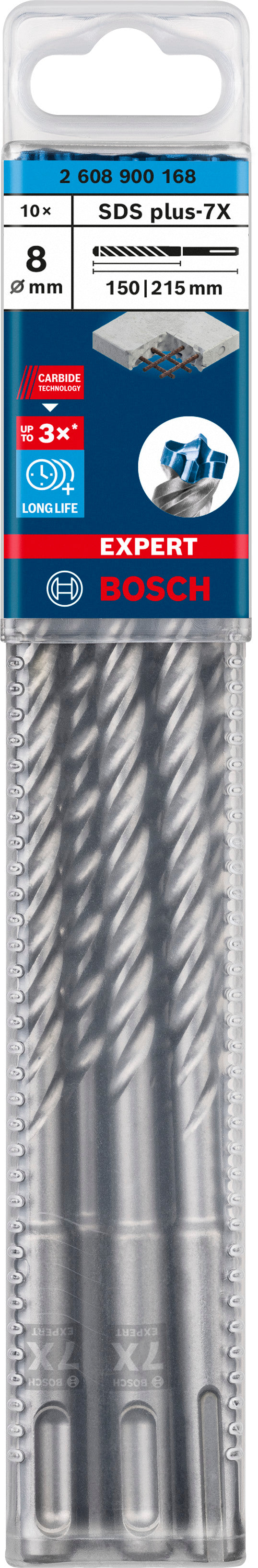 Bosch SDSplus hammer drill bit 7X 10PCS 8X215