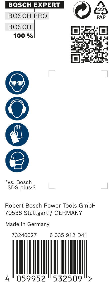 Broca para taladro percutor Bosch SDSplus 7X 10PCS 16X265