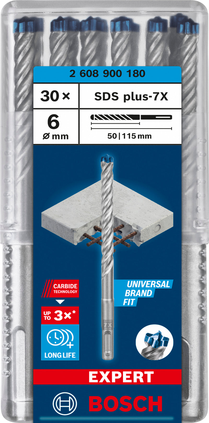 Bosch SDSplus hammer drill bit 7X 30PCS 6X115