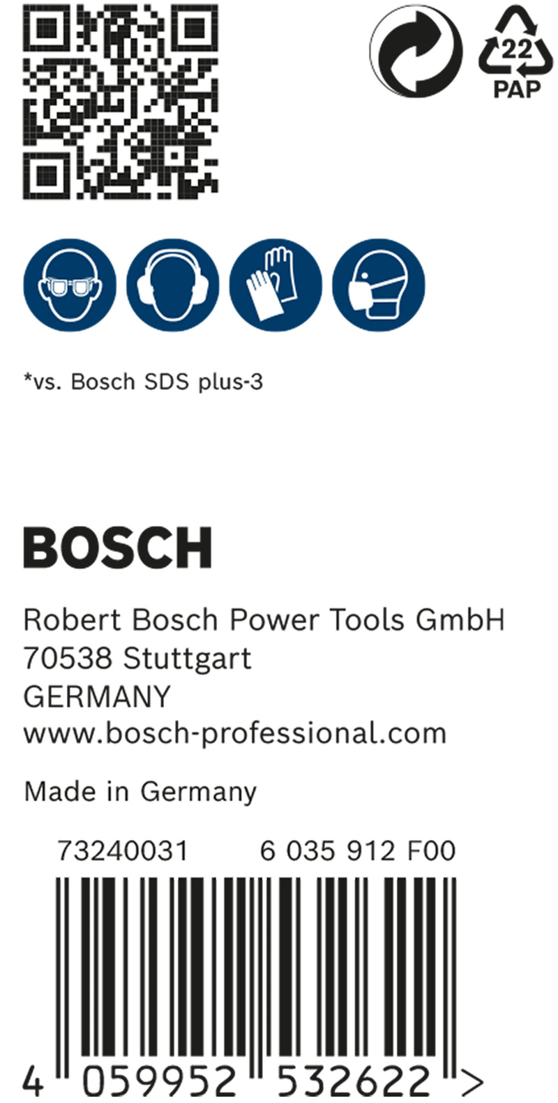 Broca para taladro percutor Bosch SDSplus 7X 30PCS 12X215
