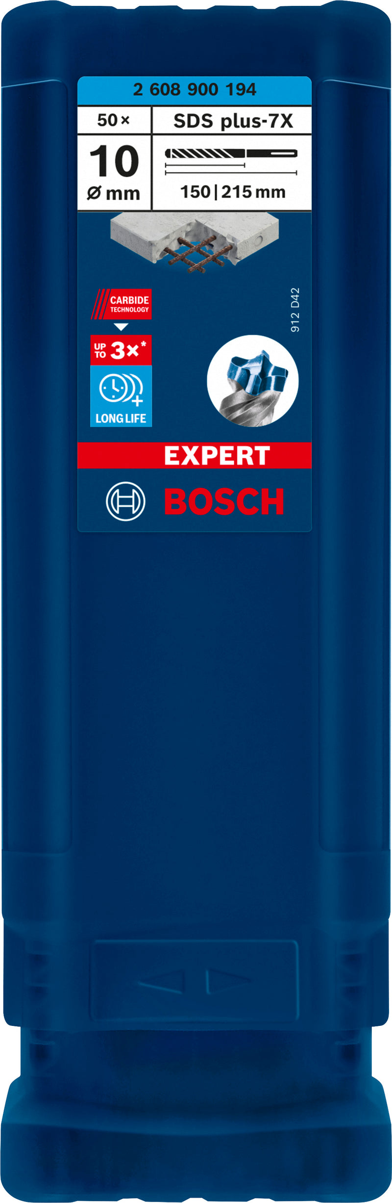 Broca para taladro percutor Bosch SDSplus 7X 50PCS 10X215