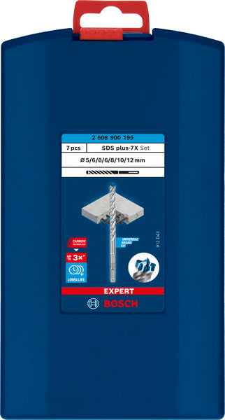 Conjunto de brocas para martelo Bosch SDSplus 7X 7 peças