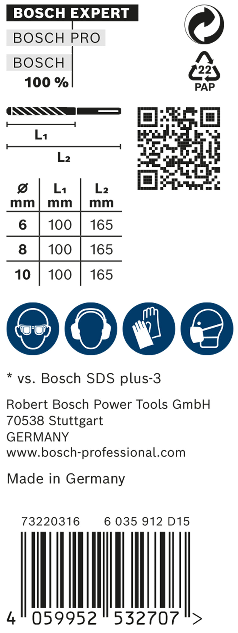 Bosch SDSplus hammer drill bit 7X 3PCS SET