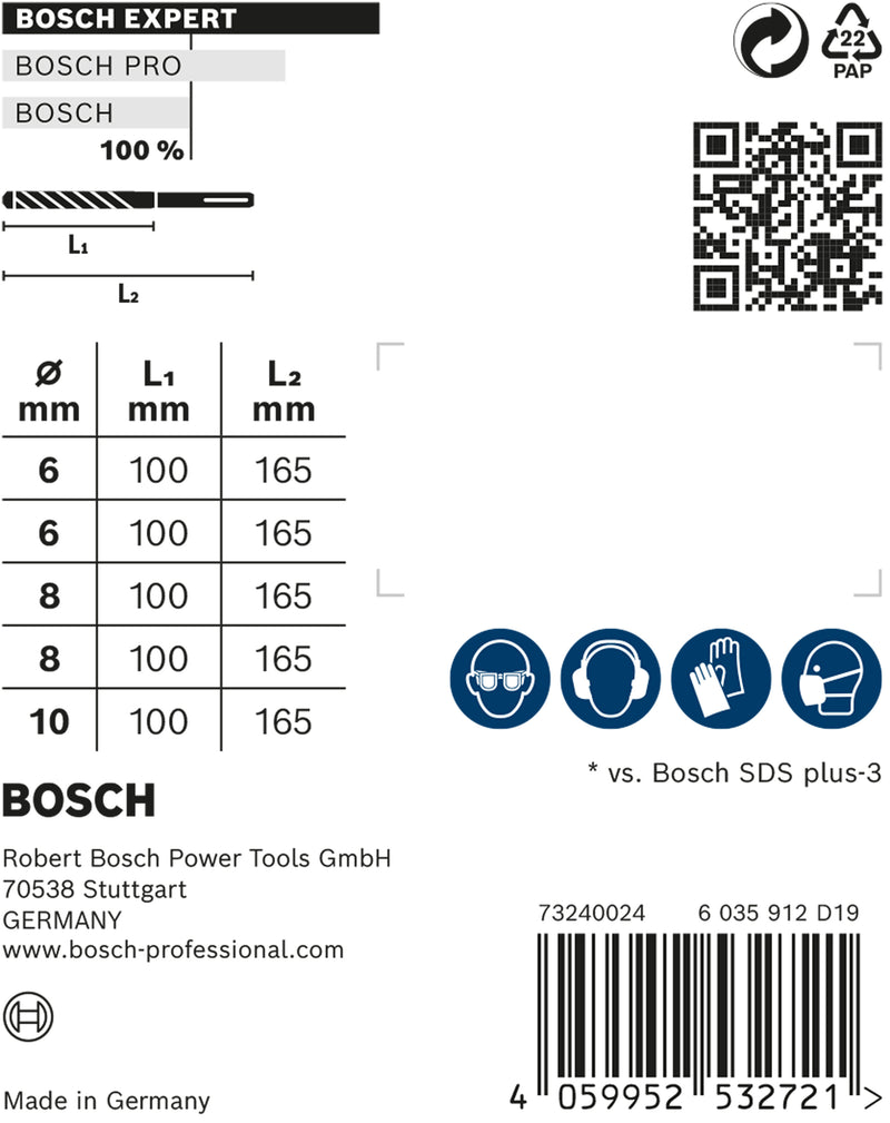 Bosch SDSplus hammer drill bit 7X 5PCS SET