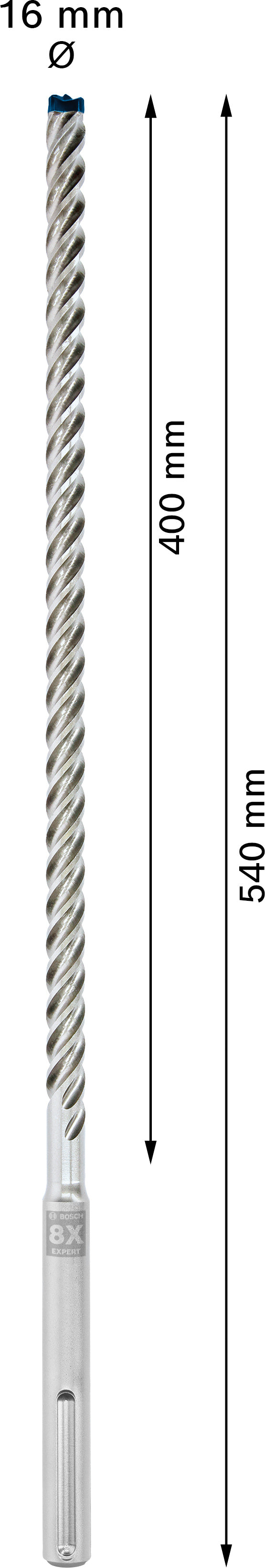 Bosch SDSmax hammer drill bit MAX-8X 16x400/54