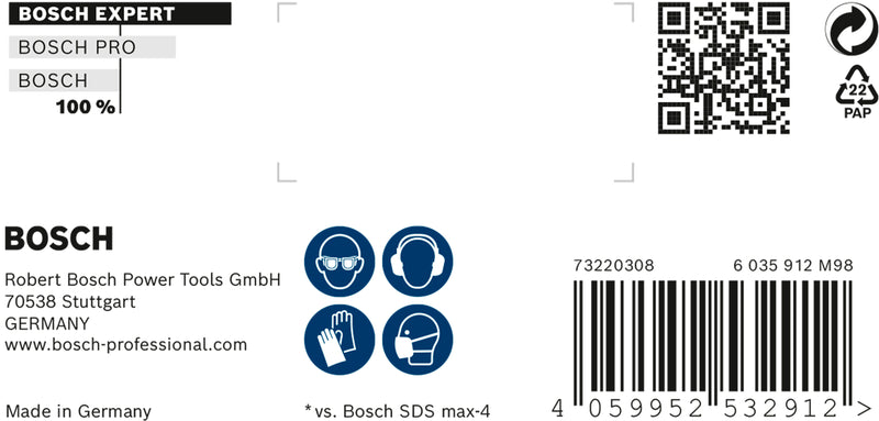 Bosch 1DSmax hammer drill bit MAX-8X 16x800/94