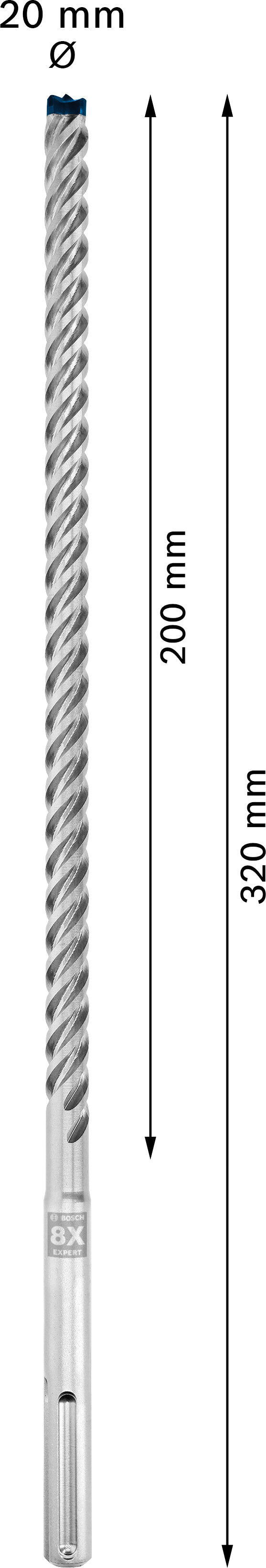 Bosch SDSmax hammer drill bit MAX-8X 18x400/54