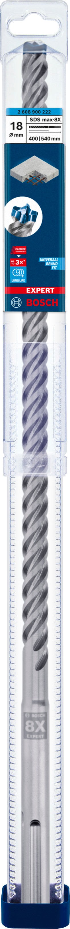 Bosch SDSmax hammer drill bit MAX-8X 18x400/54