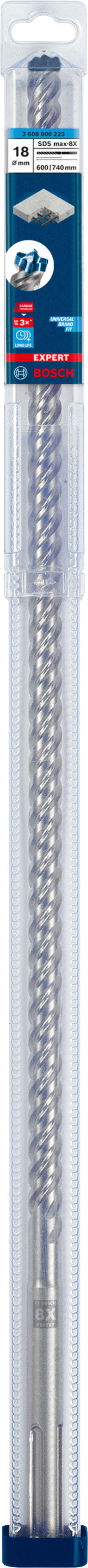 Bosch SDSmax hammer drill bit MAX-8X 18x600/74